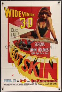 6y1145 HOT SKIN 1sh 1978 Serena, John Holmes, sexy Disco Dolls in 3 Dimension!