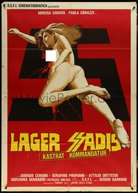 6y0122 CAPTIVE WOMEN II Italian 1p 1976 wild Alessandrini art of naked girl & bloody swastika!