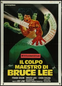 6y0516 CRIPPLED MASTERS Italian 1p 1980 Frankie Shum, misleading art of Bruce Lee, ultra rare!