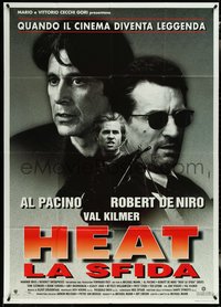 6y0525 HEAT Italian 1p 1996 Al Pacino, Robert De Niro, Val Kilmer, Michael Mann, ultra rare!