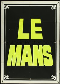 6y0141 LE MANS teaser Italian 1p 1971 only the title in dayglo yellow over black background!