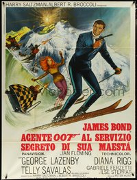 6y0531 ON HER MAJESTY'S SECRET SERVICE Italian 1p R1970s Lazenby's only Bond, McGinnis/McCarthy art!