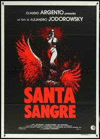 6y0151 SANTA SANGRE Italian 1p 1989 Alejandro Jodorowsky bizarre mental illness horror thriller!