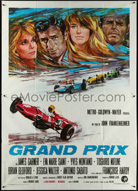 6y0169 GRAND PRIX Italian 2p 1967 Formula One race car driver James Garner, cool different art!