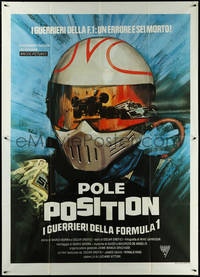 6y0180 POLE POSITION Italian 2p 1980 Grand Prix, cool F1 car racing artwork by Iaia, ultra rare!