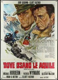 6y0187 WHERE EAGLES DARE Italian 2p R1970s different Stefano art of Clint Eastwood & Richard Burton!