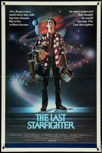 6y1180 LAST STARFIGHTER int'l 1sh 1984 Lance Guest, Preston, sci-fi art by C.D. de Mar, ultra rare!