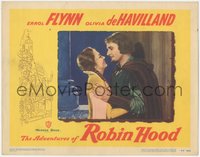 6y0693 ADVENTURES OF ROBIN HOOD LC #6 R1948 best romantic c/u of Errol Flynn & Olivia De Havilland!