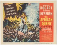 6y0599 AFRICAN QUEEN TC 1952 striking artwork of missionary Katharine Hepburn in native uprising!