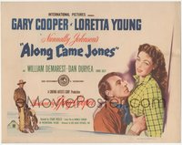 6y0601 ALONG CAME JONES TC 1945 Gary Cooper & Loretta Young, plus Norman Rockwell art of Cooper!