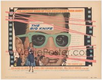 6y0608 BIG KNIFE TC 1955 Robert Aldrich, great image of movie star Jack Palance in wacky glasses!