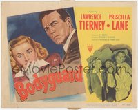 6y0609 BODYGUARD TC 1948 great artwork of Lawrence Tierney & Priscilla Lane, cool film noir!