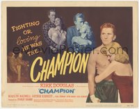 6y0613 CHAMPION TC 1949 great images of boxer Kirk Douglas w/ sexy Marilyn Maxwell, boxing classic!