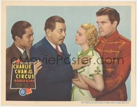 6y0725 CHARLIE CHAN AT THE CIRCUS LC 1936 Warner Oland & Keye Luke confronting young couple, rare!