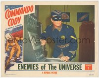 6y0734 COMMANDO CODY chapter 1 LC 1953 close up color image of masked Judd Holdren at control panel!