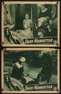 6y0985 DARK MANHATTAN 2 LCs 1937 Harlem's own Ralph Cooper with an all-star colored cast, ultra rare!