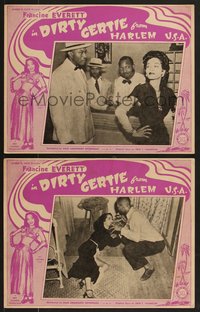 6y0986 DIRTY GERTIE FROM HARLEM USA 2 LCs 1946 Everette, all-black version of Sadie Thompson!