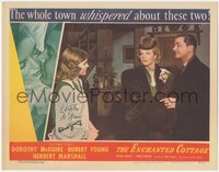 6y0767 ENCHANTED COTTAGE signed LC 1945 by BOTH ugly Dorothy McGuire AND plain Robert Young!