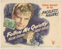 6y0625 FOLLOW ME QUIETLY TC 1949 William Lundigan, Patrick, police baffled by the Faceless Killer!