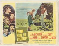 6y0777 FROM HERE TO ETERNITY LC 1953 Burt Lancaster & sexy Deborah Kerr undressing on beach!