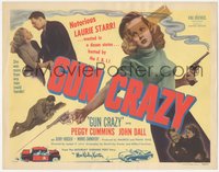 6y0626 GUN CRAZY TC 1950 great image of thrill crazy bad girl Peggy Cummins, film noir classic!