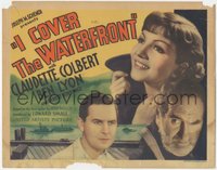 6y0631 I COVER THE WATERFRONT TC 1933 Claudette Colbert, Ben Lyon & Torrence by waterfront, rare!