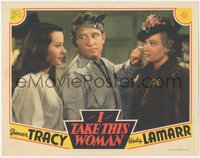 6y0802 I TAKE THIS WOMAN LC 1939 doctor Spencer Tracy between pretty Hedy Lamarr & Verree Teasdale!