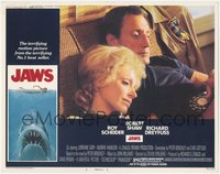 6y0818 JAWS LC #5 1975 Steven Spielberg, close up of worried Roy Scheider & Lorraine Gary!