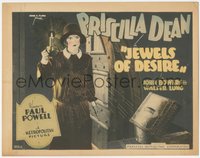 6y0636 JEWELS OF DESIRE TC 1927 great image of Priscilla Dean holding candle, ultra rare!