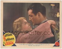 6y0820 JOHNNY EAGER LC 1942 super close up of Lana Turner telling Robert Taylor she'll wait for him!