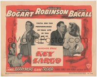 6y0638 KEY LARGO TC 1948 Humphrey Bogart, Lauren Bacall, Edward G. Robinson, John Huston film noir!