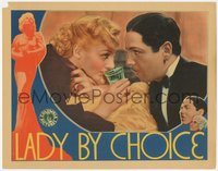 6y0832 LADY BY CHOICE LC 1934 Carole Lombard w/drink by Pryor & full-length in border, ultra rare!