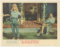 6y0838 LOLITA LC #7 1962 Stanley Kubrick, James Mason watches Sue Lyon playing with hula hoop!