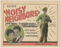 6y0649 NOISY NEIGHBORS TC 1929 Eddie Quillan with saxophone & sweetheart Alberta Vaughn, ultra rare!