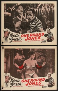 6y0989 ONE ROUND JONES 2 LCs R1946 Toddy Pictures, all-star black colored cast boxing comedy, sexy!