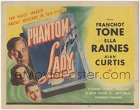 6y0652 PHANTOM LADY TC 1944 Ella Raines, Franchot Tone, Alan Curtis, Robert Siodmak mystery noir!