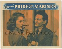 6y0856 PRIDE OF THE MARINES LC 1945 John Garfield squeezes in to give flowers to Eleanor Parker!