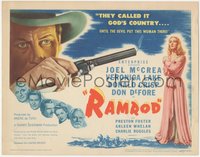 6y0656 RAMROD TC 1947 Joel McCrea c/u, full-length Veronica Lake, they called it God's country!