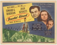 6y0664 SCARLET STREET TC 1945 Fritz Lang classic noir, Edward G. Robinson, Joan Bennett, Dan Duryea