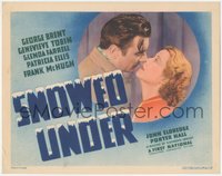 6y0668 SNOWED UNDER TC 1936 George Brent & Genevieve Tobin about to kiss, ultra rare!