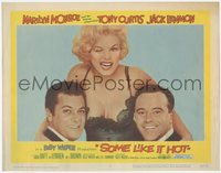 6y0871 SOME LIKE IT HOT LC #7 1959 classic portrait of Marilyn Monroe, Tony Curtis & Jack Lemmon!