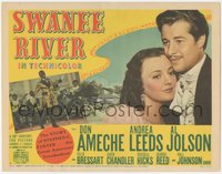 6y0673 SWANEE RIVER TC 1939 Don Ameche, Al Jolson in blackface, pretty Andrea Leeds, ultra rare!