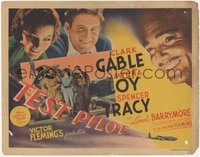 6y0676 TEST PILOT TC 1938 Clark Gable, Myrna Loy, Spencer Tracy, art of title in plane exhaust!