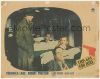 6y0880 THIS GUN FOR HIRE LC 1942 sexy Veronica Lake watches Alan Ladd about to sit by her on train!