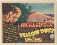 6y0687 YELLOW DUST TC 1936 young gold prospector Richard Dix & pretty Leila Hyams, ultra rare!