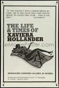 6y1183 LIFE & TIMES OF XAVIERA HOLLANDER 1sh 1974 sexy art of smoking naked Samantha McLaren!