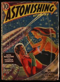 6y0295 ASTONISHING STORIES vol 1 no 3 pulp magazine June 1940 Mayorga art for He Conquered Venus!