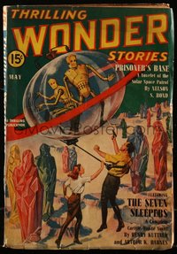 6y0294 THRILLING WONDER STORIES pulp magazine May 1940 Howard V. Brown cover art, Prisoner's Base!