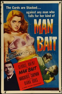 6y1200 MAN BAIT 1sh 1952 best close image of sexiest bad girl Diana Dors in her underwear!