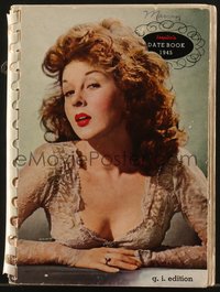 6y1386 ESQUIRE spiral-bound G.I. edition date book 1945 sexy Vargas pin-up art + glamour photos!